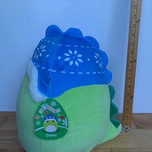 Squishmallow Danny the Dinosaur 16” Holiday Edition – NWT - Picture 3 of 4